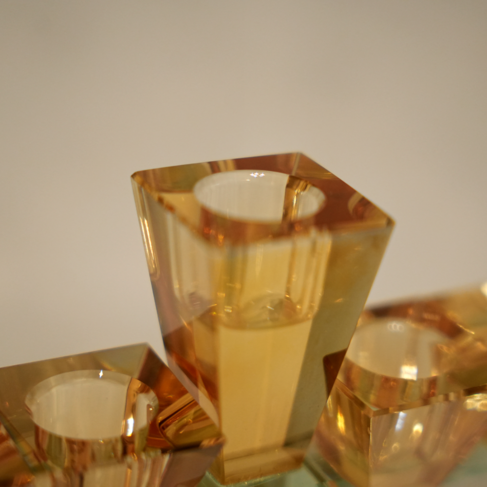 Coffret Hanoukia Design – Cristal K9 & Ambre – Architecture Moderne