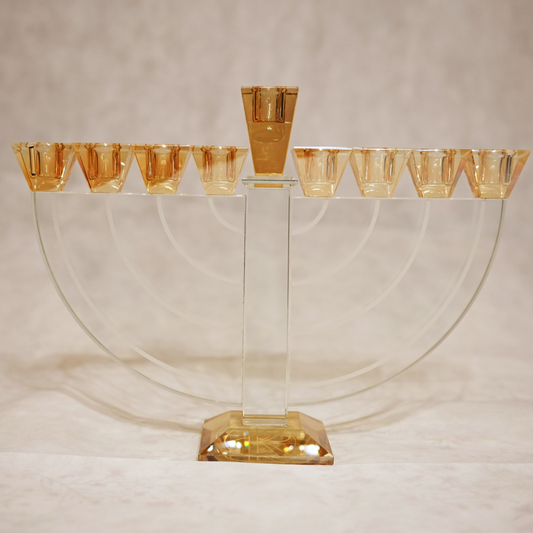 Coffret Hanoukia Design – Cristal K9 & Ambre – Architecture Moderne